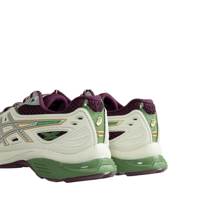 Image 3 of 5 - CREAM - Asics Unisex Gel-Sd Lyte Sneakers are inspired by the protective structure of an eggshell and feature a distinctive design centered on support, stability, and everyday comfort. Originally conceived around the concept of an outer shell and inner membrane, this modern lifestyle silhouette incorporates a molded upper and midsole structure that helps provide a secure, supportive foothold. Updated with two-tone mesh construction and glossy metallic detailing at the eyestay, the GEL-SD LYTE