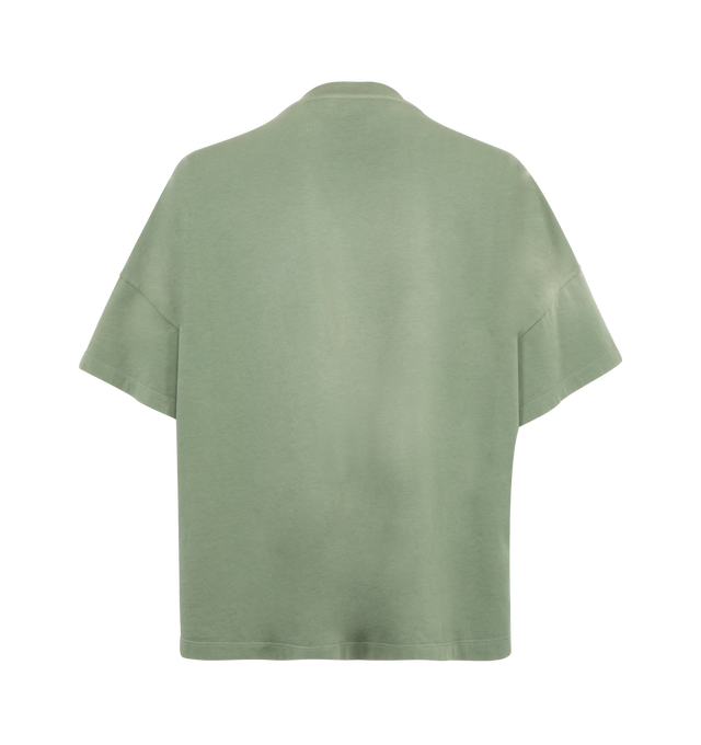 Image 2 of 2 - GREEN - LOEWE PAULA'S IBIZA Logo T-shirt in lightweight cotton jersey featuring a boxy silhouette, an Anagram terry embroidery placed on the chest, relaxed fit, regular length, crew neck and split sides. Cotton. Made in Portugal.