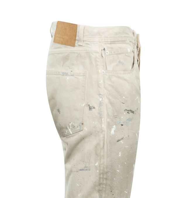 Image 3 of 3 - NEUTRAL - ENFANTS RICHES DEPRIMES Flare Jeans featuring mid rise, five pocket styling, button fly, vintage wash and distressing throughout. 100% cotton.