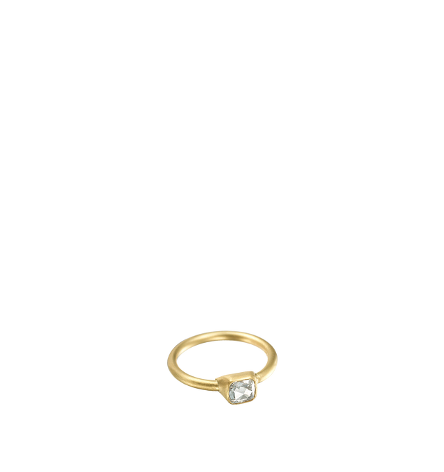 Image 1 of 2 - GOLD - ELI HALILI Square Diamond Ring featuring square diamond set in 22k gold. 0.9 carat diamond. Size 6.5. Made in New York. Hirshleifers offers a range of initial pieces from this collection in-store. For personal consultation and detailed information about jewelry, please contact our dedicated stylist team at personalshopping@hirshleifers.com. This item may be restricted for online purchase to international clients. For assistance purchasing this item please contact our dedicated stylist