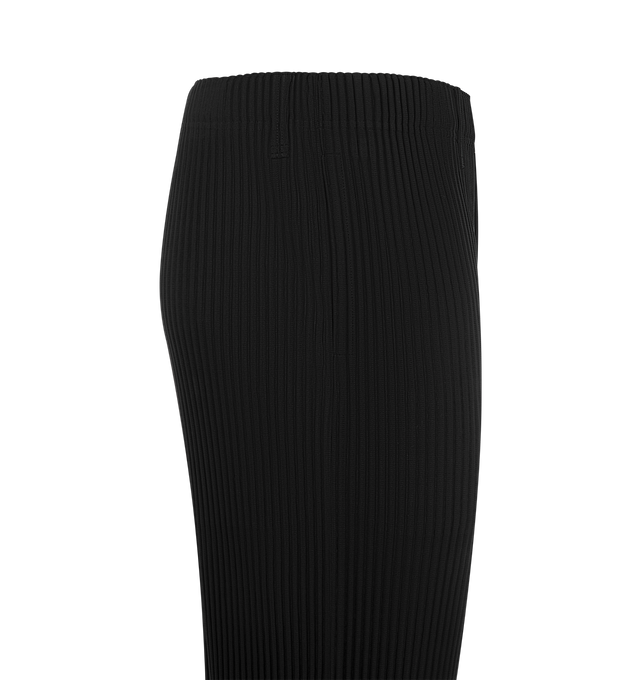 Image 3 of 3 - BLACK - ISSEY MIYAKE Tailored Pleats 1 Pants featuring elastic waist, relaxed fit, flare leg and pleats throughout. 100% polyester.