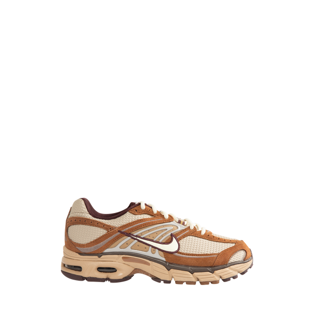 Image 1 of 5 - NEUTRAL - Nike Mens Air Max Moto 2K Sneakers feature a textile and synthetic leather upper. Designed with a lace-up closure, Max Air cushioning, foam midsole, and durable rubber outsole. Upper: Textile and Synthetic Leather; Midsole: Foam with Max Air Cushioning; Outsole: Rubber. Made in Vietnam.