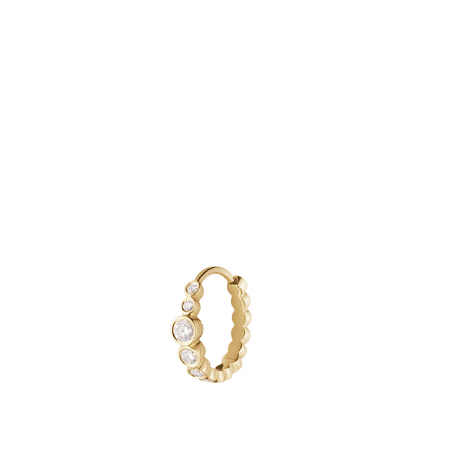 Image 1 of 2 - GOLD - SOPHIE BILLE BRAHE Petite Ensemble Daisy Single Earring 0.24CT featuring 18K recycled yellow gold and TW.VVS diamonds 0.24 ct.