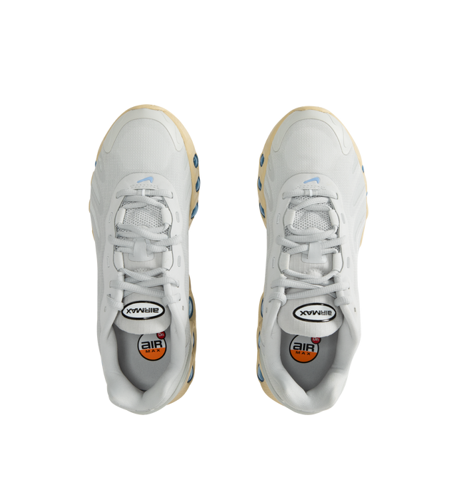 Image 5 of 5 - WHITE - NIKE Air Max Dn8 Sneaker featuring Dynamic Air system with dual-chambered tubes with tuned pressure levels, sculpted upper made from lightweight mesh, plastic heel clip, foam midsole and rubber outsole.