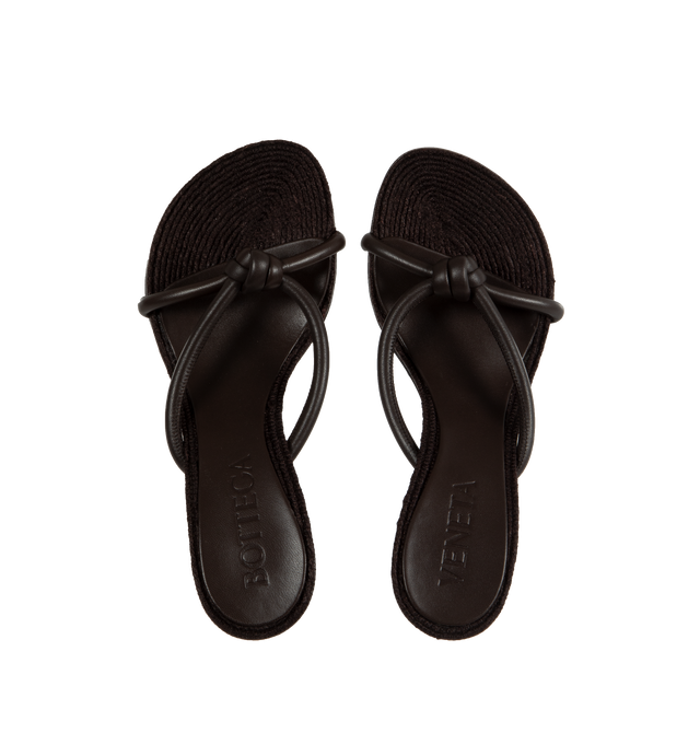 Image 4 of 4 - BLACK - BOTTEGA VENETA Blink Mule featuring soft lambskin with interlacing tubular leather straps. Lambskin. 3.1" heel. Made in Italy. 