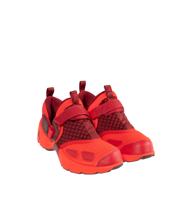 Image 2 of 5 - RED - JORDAN Trunner LX Sneaker featuring synthetic leather, canvas and airy knits to give durability, structure and breathable comfort, chunky foam midsole, rubber outsole and reflective details.