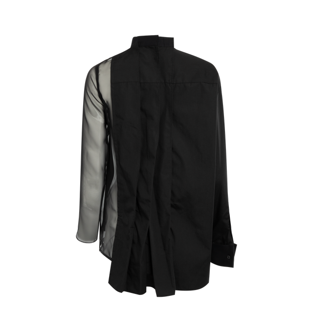 CHIFFON MIX COTTON POPLIN SHIRT