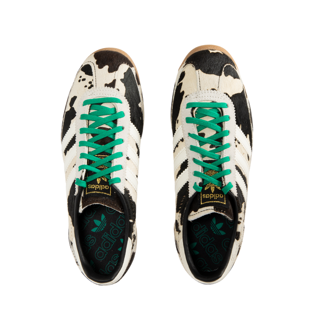 Image 5 of 5 - MULTI - ADIDAS Cow Print SL 72 OG Sneaker featuring a super-lightweight build, cow-inspired print, pony hair finish, regular fit, lace closure, leather and textile upper, textile lining and rubber outsole.