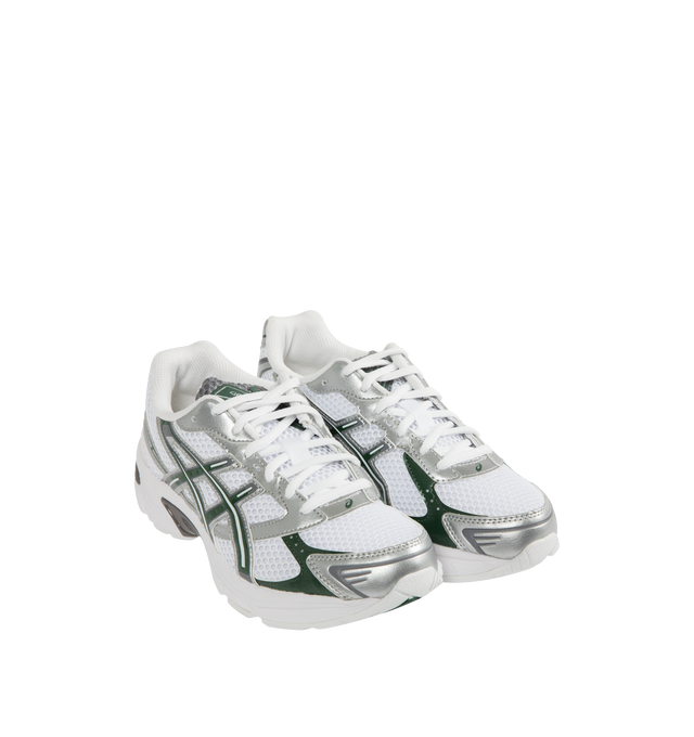 Image 2 of 5 - WHITE - Asics GEL-1130 Sportstyle Retro Sneaker featuring late 2000s runner aesthetic reimagined with overlays and breathable mesh underlays, GEL technology cushioning for excellent shock absorption.