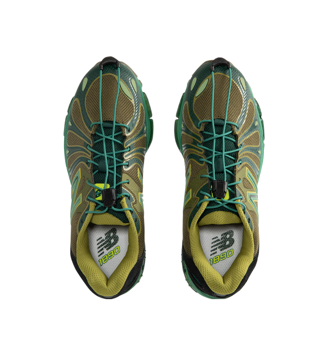 Image 5 of 5 - GREEN - New Balance 1890 Mens Sneakers feature a synthetic upper with a classic lace-up silhouette. Designed with ABZORB midsole cushioning for enhanced impact absorption, all-day comfort, and a durable rubber outsole. Upper: Synthetic; Midsole: ABZORB. Made in Vietnam.