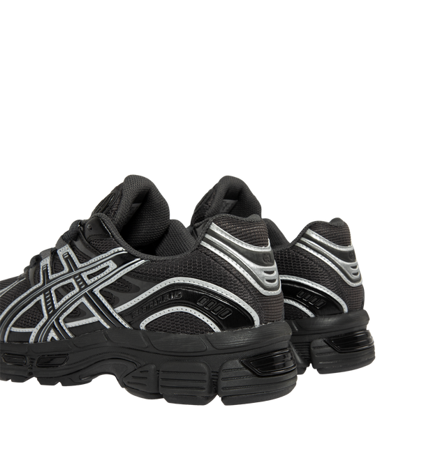 Image 3 of 5 - BLACK - Asics Men's GEL-STRATUS MC Sneakers feature an air mesh upper with synthetic leather overlays for breathable comfort, durability, and a technical-inspired look. Drawing from the brand's 2010s running heritage, these lifestyle sneakers combine rearfoot GEL technology with a cushioned midsole for enhanced shock absorption and everyday comfort. Main Material: Synthetic Leather and Mesh. Sole: Rubber.