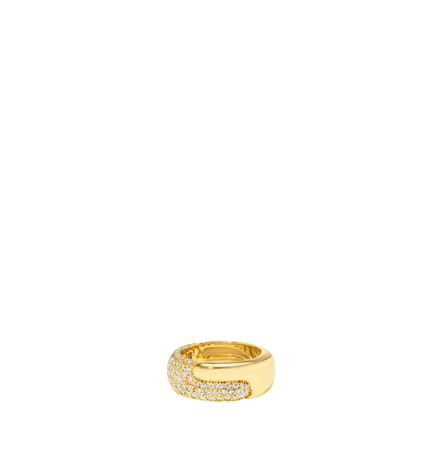 Image 1 of 4 - GOLD - Pamela Zamore Holos Diamond Band featuring two sculptural halves of a piece interlocking to become one. Hand-finished. 18K yellow gold, 8.7g. 2ct diamonds. Hirshleifers offers a range of pieces from this collection in-store. For personal consultation and detailed information about jewelry, please contact our dedicated stylist team at personalshopping@hirshleifers.com. This item may be restricted for online purchase to international clients. For assistance purchasing this item please co