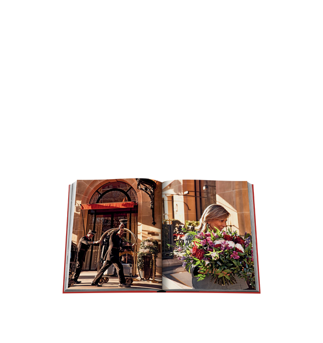 Image 4 of 5 - RED - Assouline Plaza Athne is a luxury coffee table book that celebrates the timeless elegance, exceptional hospitality, and rich heritage of the legendary Parisian palace hotel through captivating photography and engaging storytelling. Created in collaboration with chef Jean Imbert, this designer silk hardcover book features text by Marc Lambron, photography by Oliver Pilcher, and an intimate look inside one of Paris' most iconic destinations, from its celebrated cuisine and interiors to it