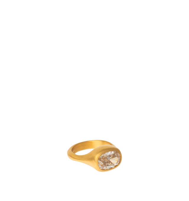 Image 1 of 1 - GOLD - Eli Halili Diamond Ring is handcrafted in 22K gold and features an exceptional 3.54-carat old mine cushion-cut diamond, showcasing the distinctive proportions, soft faceting, and character associated with this historic cut. Graded L color and VVS1 clarity, this one-of-a-kind fine jewelry ring pairs the substantial diamond with the warmth and organic character of high-karat gold, reflecting Eli Halili's signature artisanal craftsmanship. Main Material: 22K Gold. Gemstone: 3.54 CT Diamon