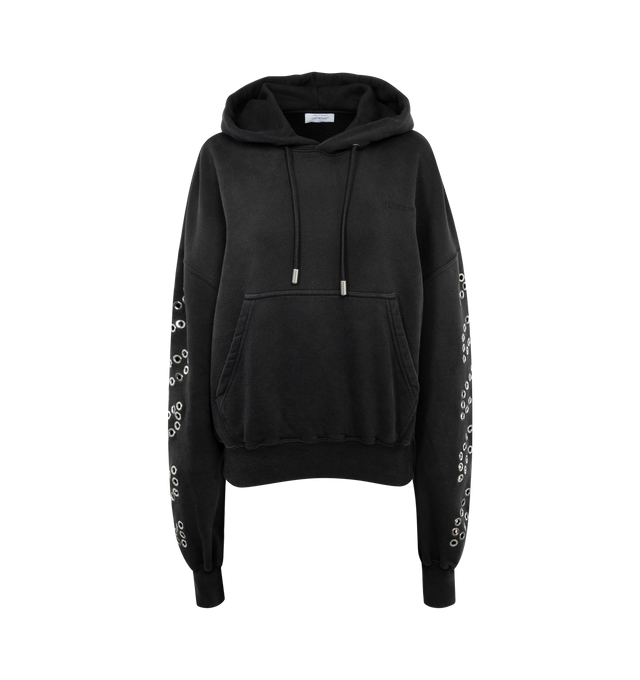 EYELET DIAGS OVER HOODIE (WOMENS)