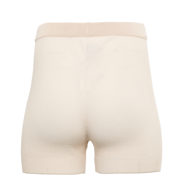 Image 2 of 3 - PINK - JACQUEMUS Le Short Pralu Shorts featuring high-rise and logo hardware at waist. 80% viscose, 10% polyester, 10% nylon. Made in Portugal. 