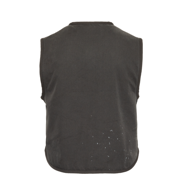 REVERSIBLE MIXED MATERIAL GILET