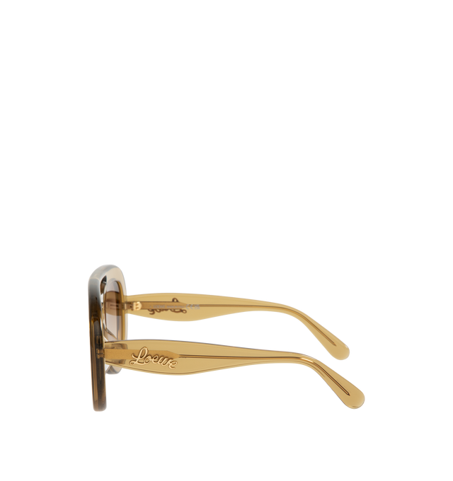 Image 2 of 3 - BROWN - Loewe Pilot sunglasses in acetate featuring universal fit, UVA/UVB protection and metal LOEWE logo. Made in Italy.