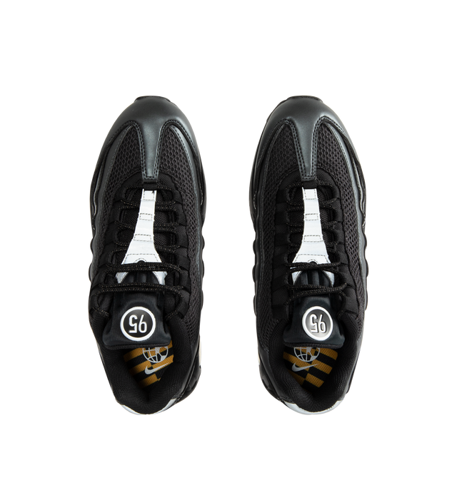 Image 5 of 5 - BLACK - NIKE Air Max 95 Big Bubble Sneaker featuring upper that mixes synthetic leather and textiles for a layered look, visible Max Air cushioning, flex grooves in the midsole and outsole, foam midsole and rubber outsole.