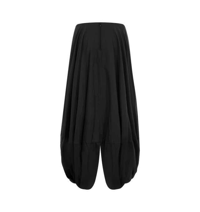 Image 2 of 2 - BLACK - TOTEME Cocoon Skirt featuring twisted construction, matching lining, concealed back zipper and light, fresh and semi-sheer fabric. 60% lyocell, 40% cotton organic.