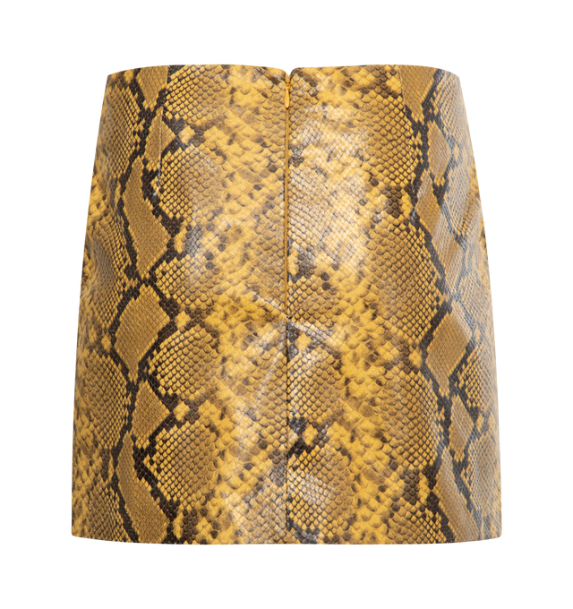 Image 2 of 2 - BROWN - ISABEL MARANT BLAIR SKIRT featuring animal print, front slit, high waist, A-line silhouette, mini length and back zip. 100% viscose. 