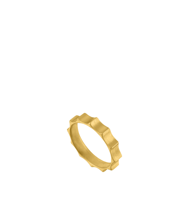 Image 2 of 3 - GOLD - Prounis Twelve-Sided Ode Ring is handcrafted from 22K yellow gold and features a sculptural twelve-sided silhouette inspired by classical forms. Handmade in New York. For personal consultation and detailed information about jewelry, please contact our dedicated stylist team at personalshopping@hirshleifers.com.This item may be restricted for online purchase to international clients. For assistance purchasing this item please contact our dedicated stylist team at personalshopping@hirshl