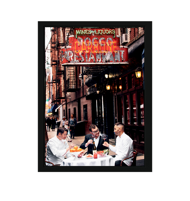Image 3 of 4 - BLACK - ASSOULINE Carbone featuring over a dozen recipes from the restaurant that have never before been shared. Along the journey, anecdotes and recollections from the founders and the restaurant's inimitable cast of characters provide readers a captivating inside look at what it takes to create a New York City legend. 248 pages, over 150 illustrations, released December 2024 and measures approx 10" W x 13" H. Made in Italy.