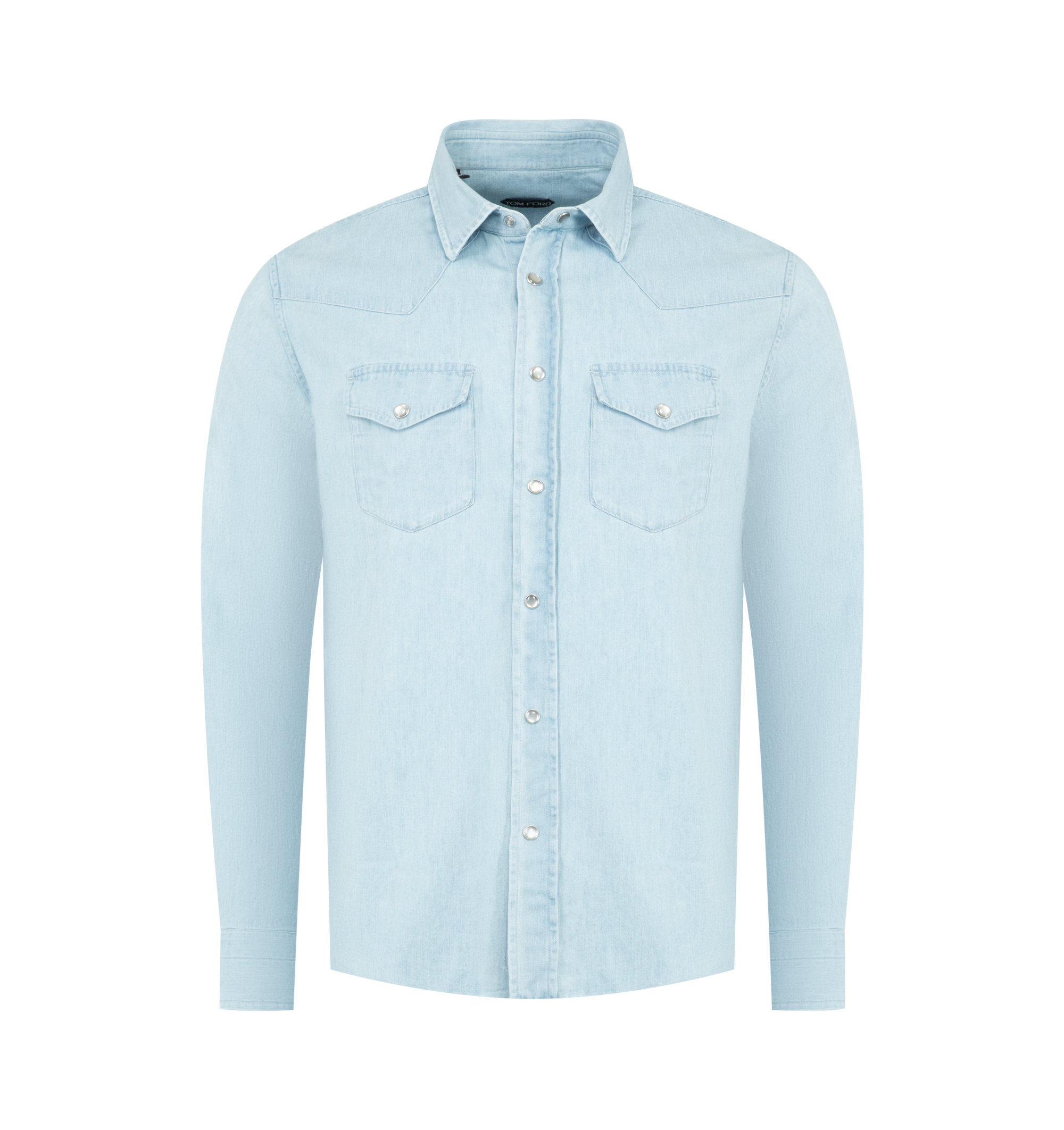 Tom Ford Blue Denim Chambray Western Shirt