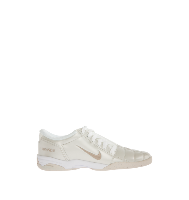 Image 1 of 5 - WHITE - NIKE T90 Sneaker featuring an OG quilted upper, asymmetrical lacing, synthetic upper, branded details, foam midsole and a flat rubber outsole.