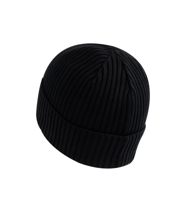 Image 2 of 2 - BLACK - HUMAN MADE Ribbed Beanie featuring a heart logo tag and ribbed. 100% cotton. Made in Japan.
