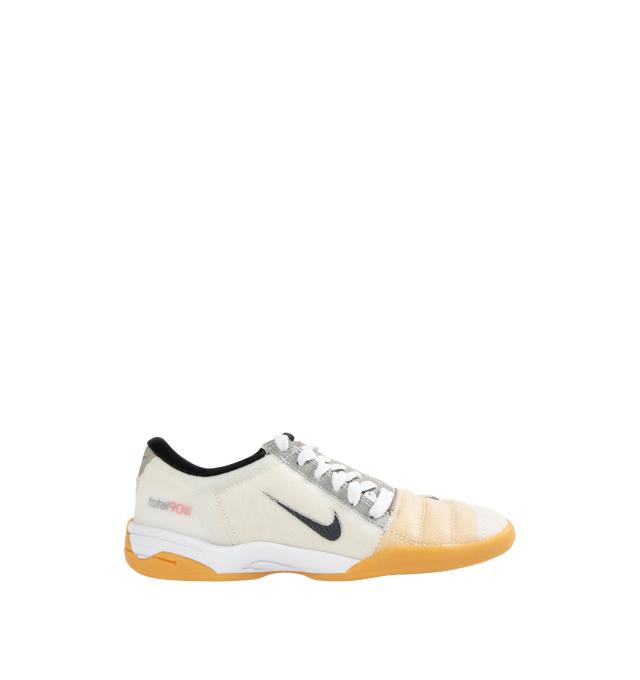 Image 1 of 5 - WHITE - NIKE Total 90 Sneaker featuring quilted upper, asymmetrical lacing, flat rubber sole, the upper features Total 90 logos on each side, padded collar, foam midsole and rubber outsole.