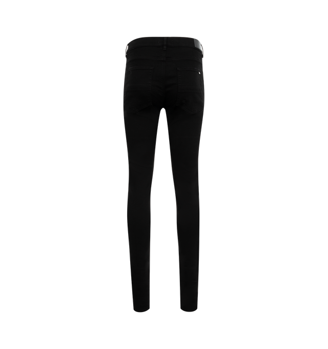 Image 2 of 3 - BLACK - AMIRI Stack Jeans are a 5-pocket style with a button fly. Cotton and elastane. Made in USA.