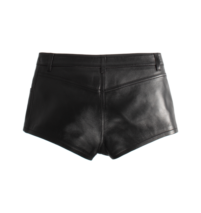 ZIPPER VINTAGE LEATHER SHORTS (WOMENS)