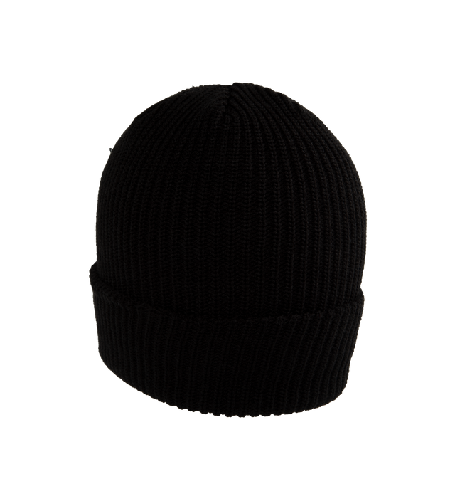 Image 2 of 2 - BLACK - NOAH Core Logo Rib Beanie featuring a foldover cuff detailed with logo embroidery. 100% acrylic. Made in Canada. 