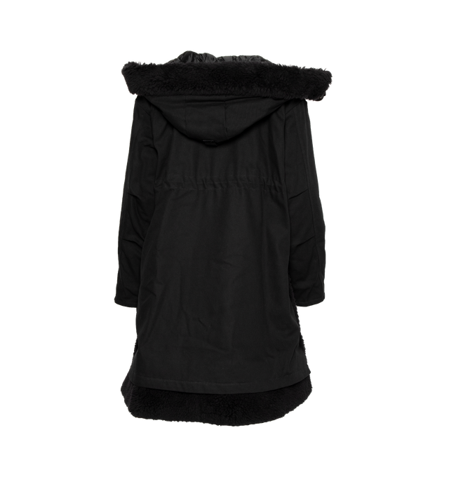 CANVAS PARKA WITH FLEECE TRIM