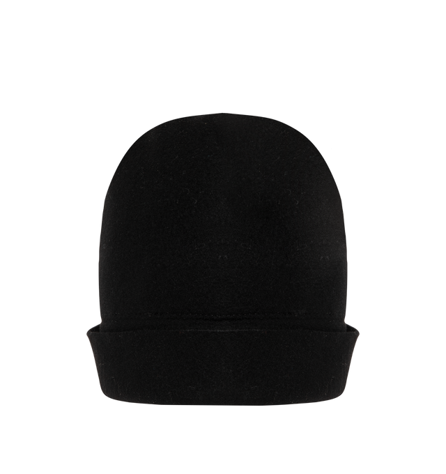 Image 1 of 2 - BLACK - Balenciaga Men's felt beanie hat is crafted in a wool blend felt material. Made in Italy.