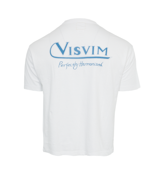 Image 2 of 4 - WHITE - VISVIM P.H.V. Tee featuring crewneck, short sleeves, logo on front and back. 83% cotton, 17% nylon.  