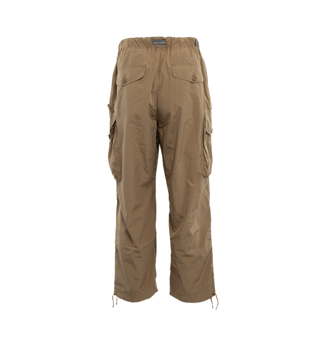 Image 2 of 3 - BROWN - AND WANDER Oversized cargo pants in a water-repellent ripstop fabric with a unique elasticity and color due to the use of split yarn. Cargo pants with a loose and wide silhouette. POLYESTER 67% NYLON 33%. 