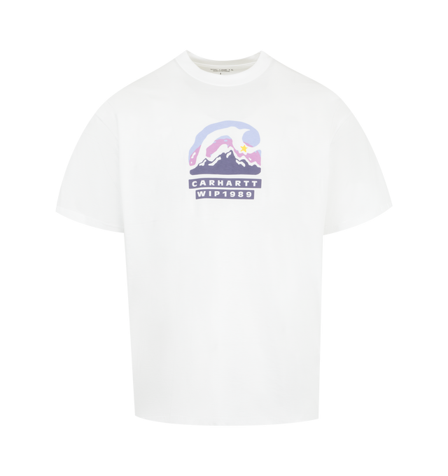 Image 1 of 2 - WHITE - CARHARTT Rising Helix T-Shirt featuring midweight organic-cotton jersey, crewneck, short sleeves and graphic on front and back. 100% organic cotton.
