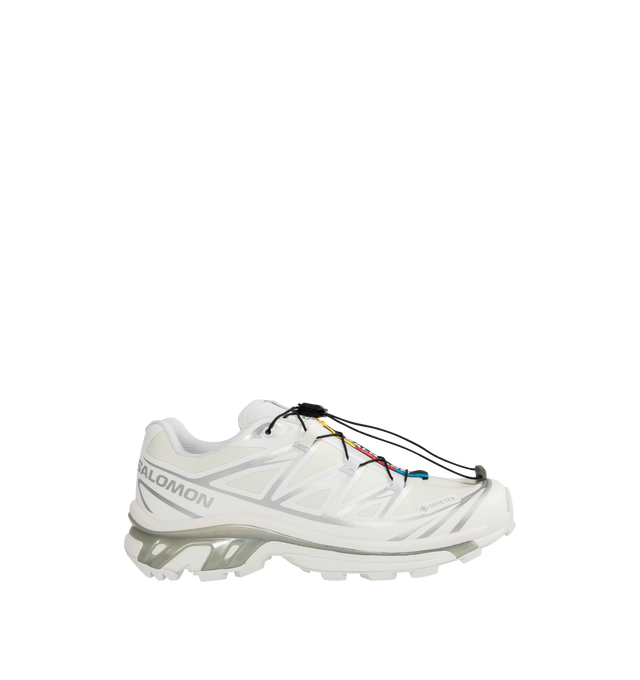 Image 1 of 5 - WHITE - SALOMON XT-6 GTX Sneaker featuring quickLACE system, synthetic and textile upper, rubber outsole, agileChassis System and molded OrthoLite sockliner.