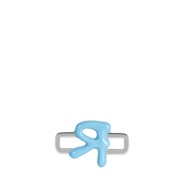 Image 5 of 8 - BLUE - Poubel by The Gstaad Guy "R" charm from the Alphabet Collection. All charms are made of .925 sterling silver, and are hand-painted using non-toxic lead-free enamel.Links sold separately. Hirshleifers offers a range of initial pieces from this collection in-store. For personal consultation and detailed information about jewelry, please contact our dedicated stylist team at personalshopping@hirshleifers.com