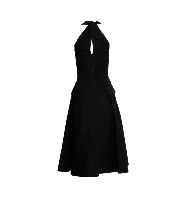 TEXTURED COTTON MIDI DRESS