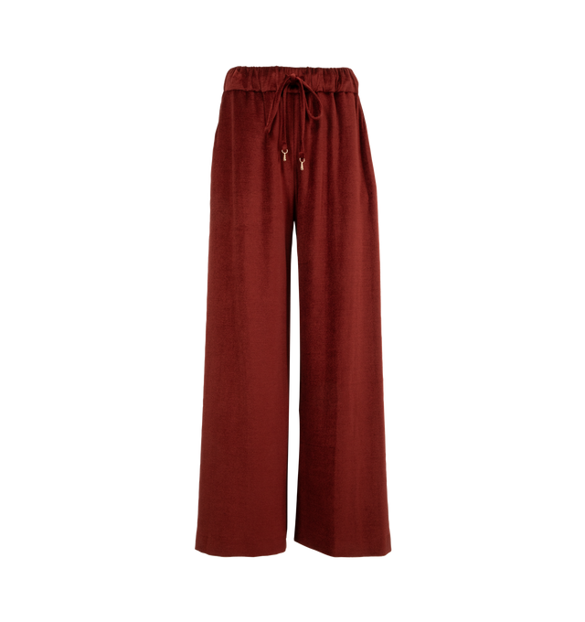 Image 1 of 3 - ORANGE - GABRIELA HEARST Gelos Pant featuring side slit pockets, elasticated drawstring waist and wide legs.