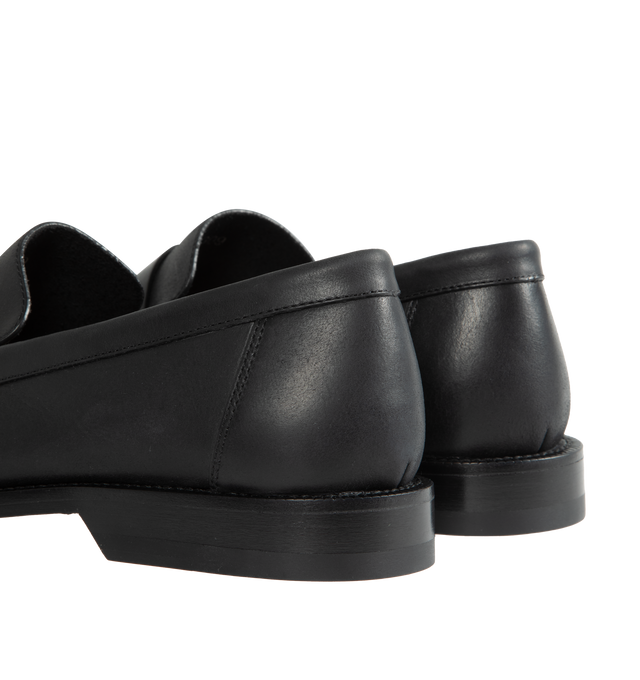 Image 3 of 4 - BLACK - LOEWE Campo Loafer featuring the LOEWE signature round asymmetrical toe shape, a high vamp and hand stitching. Leather outsole and insole. 
