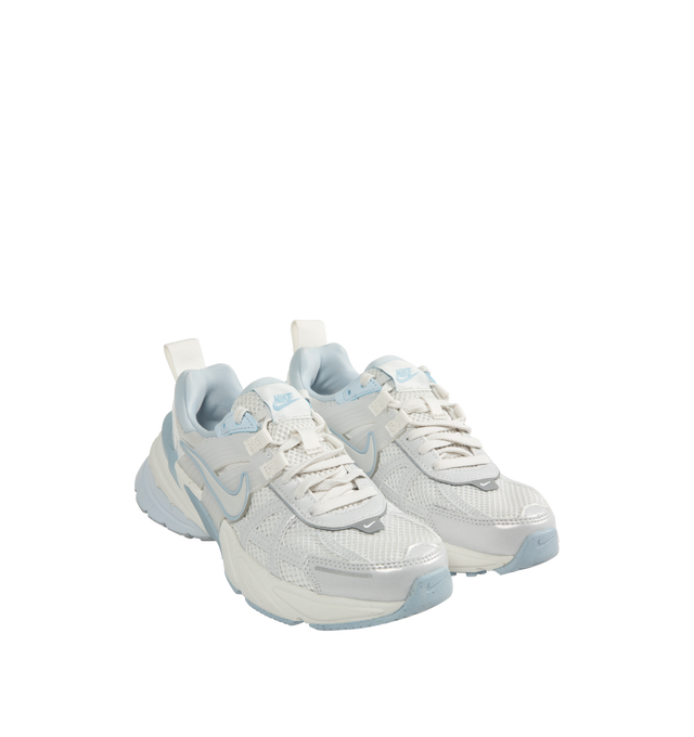Image 2 of 5 - WHITE - NIKE V2K Run Sneaker featuring mesh upper, dual-density foam midsole, translucent plastic accents and rubber outsole.