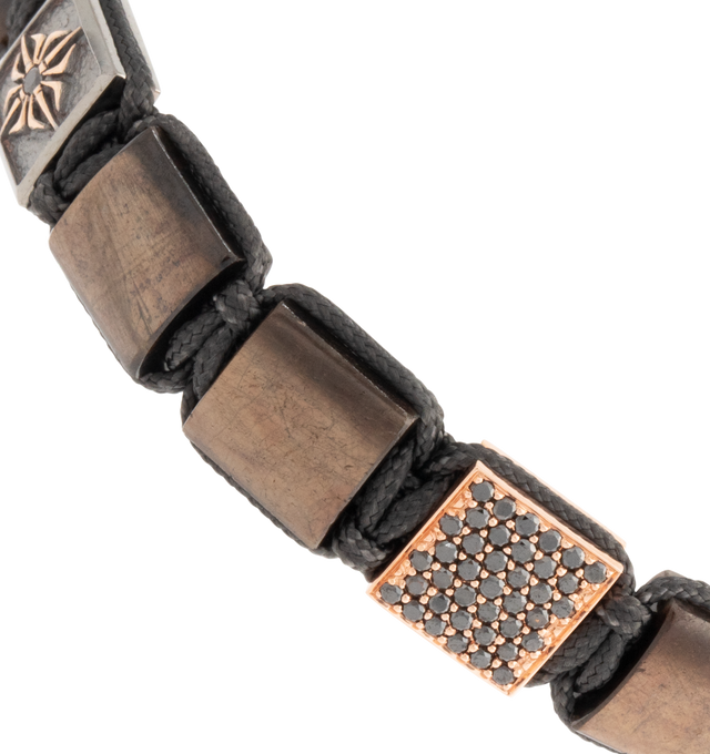 Image 2 of 2 - BLACK - Shamballa Jewels 10mm Lock Bracelet combines the bold allure of Brown Sapphires and Black Diamond Pave set against the backdrop of luxurious 18K Rhodinated Rose Gold. The 10mm size ensures a commanding presence, making it an ideal choice for those who seek statement jewelry with a touch of elegance and exclusivity. Size xl measures 6.9 inches. Hand-crafted in Copenhagen, Denmark. Hirshleifers offers a range of pieces from this collection in-store. For personal consultation and detail