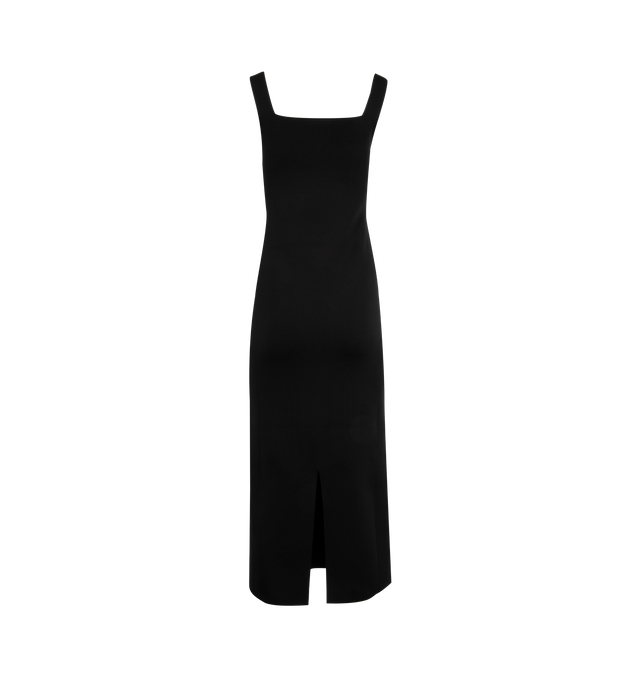 Image 2 of 2 - BLACK - KHAITE Dixi Dress featuring a sleeveless knit dress in smooth viscose with a sleek character and refined sheen. Squared neckline, rounded armholes, and notched back. Slips on. 80% viscose, 18% polyamide, 2% elastane.