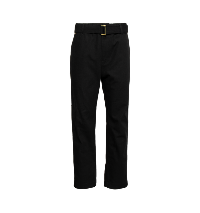 SLIM BELTED CANVAS PANTS (MENS)
