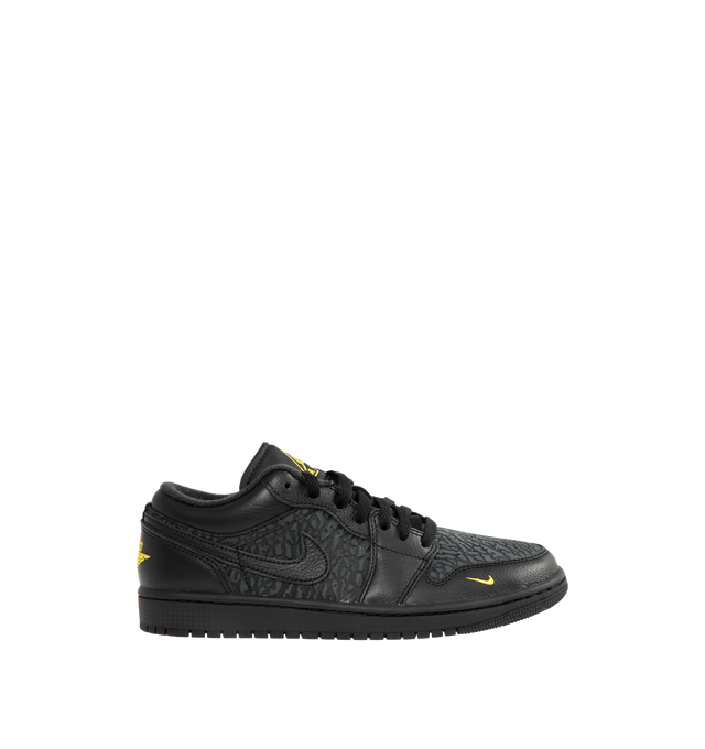 Image 1 of 5 - BLACK - JORDAN Air Jordan 1 Low SE Sneaker featuring lace up, encapsulated Air-Sole unit, lightweight cushioning, genuine leather in the upper and solid rubber outsole.