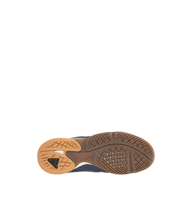 Image 4 of 5 - NAVY - ADIDAS Predator Sala Unisex Sneaker featuring a fold-over tongue, regular fit, lace closure, leather upper, leather lining and rubber outsole.